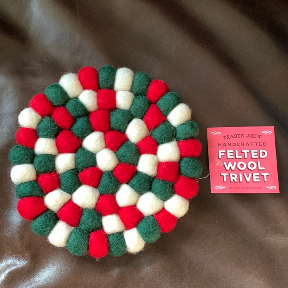 NWT Christmas Handcrafted Felted Wool Trivet
